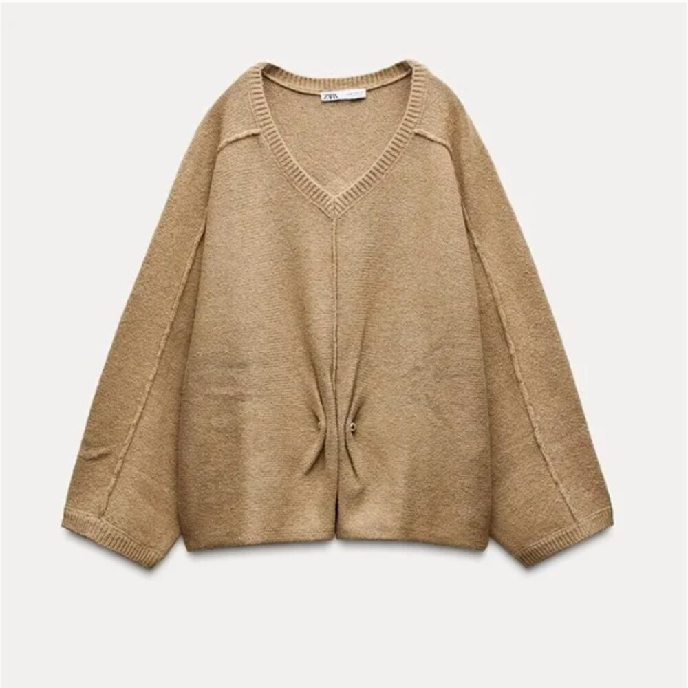 Zara KNIT SWEATER WITH GOLDEN APPLIQUÉ NWT - Picture 3 of 6